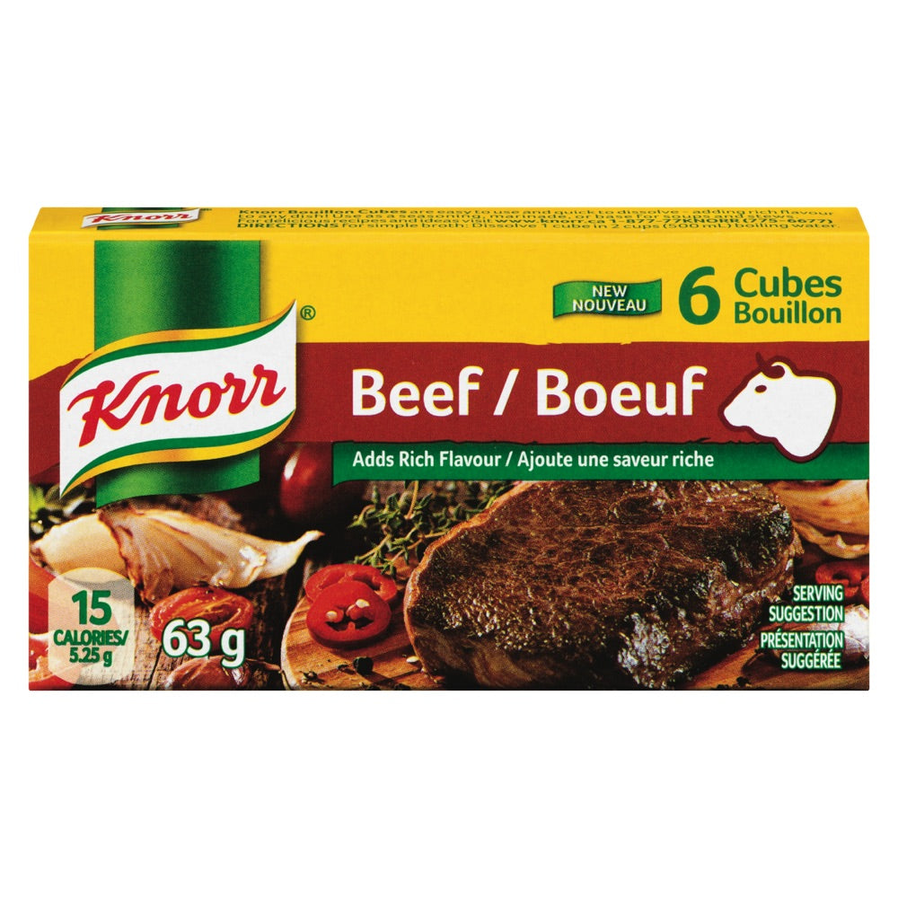 Knorr Cubes de bouillon de boeuf / Knorr Beef Bouillon Cubes Le