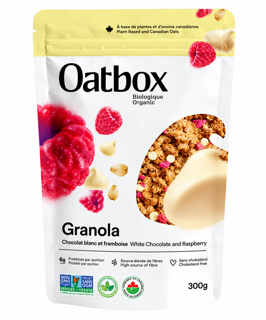 GRANOLA - CHOCOLAT BLANC ET FRAMBOISE BIO -300G