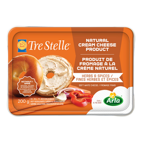 FORMAGE A LA CREME FINES HERBES ET EPICES 200G 3 POUR 9.99$
