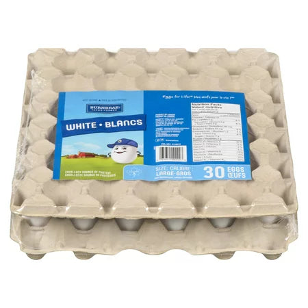 Œufs blancs – Paquet de 30